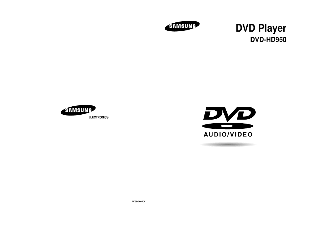 Samsung AK68-00640C manual DVD Player 