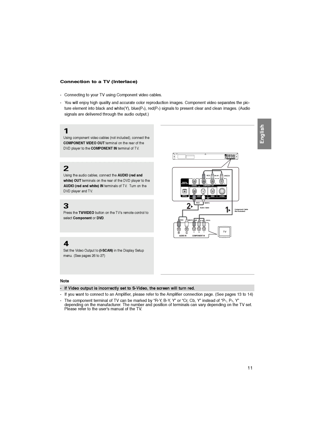 Samsung AK68-00918M manual Connection to a TV Interlace, Press the TV/VIDEO button on the TVs remote control to 