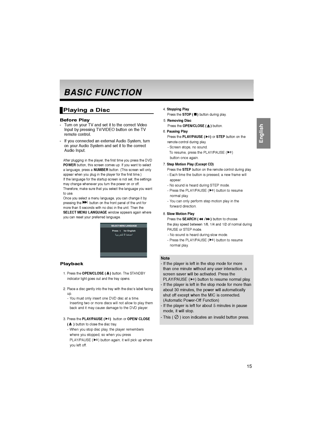 Samsung AK68-00918M manual Basic Function, Playing a Disc, Before Play, Playback 