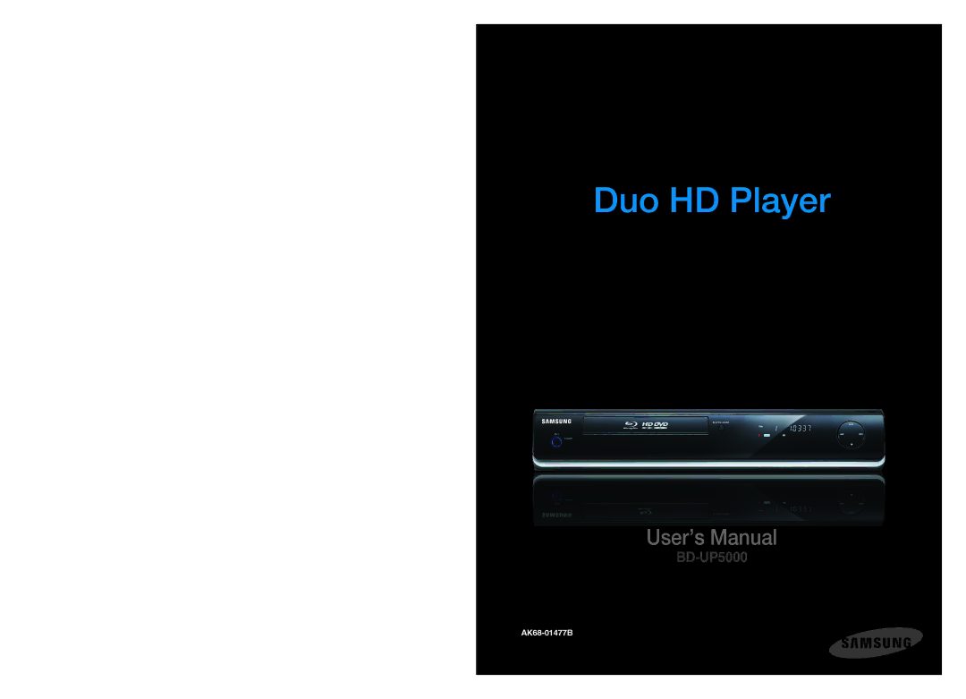 Samsung AK68-01477B user manual Duo HD Player 