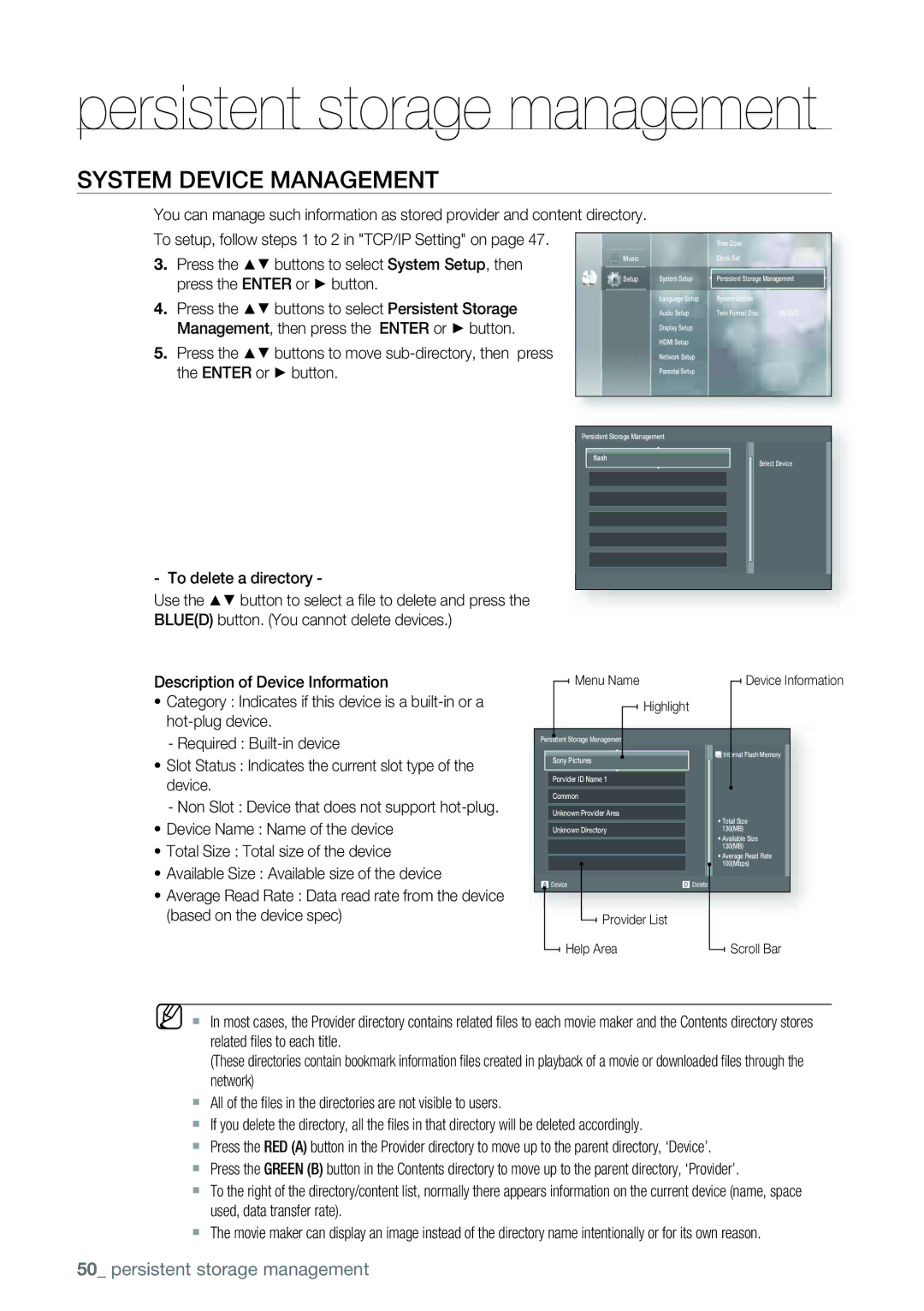 Samsung AK68-01477B user manual System Device Management 