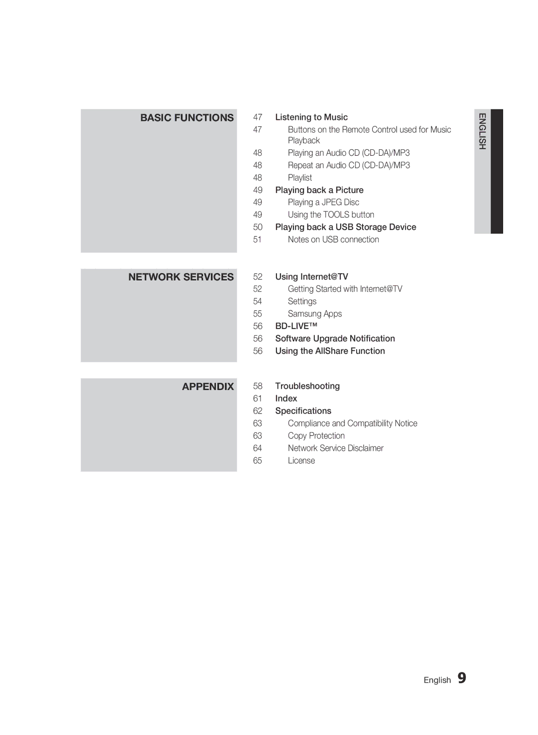 Samsung AK68-01942G-00 user manual Bd-Live 