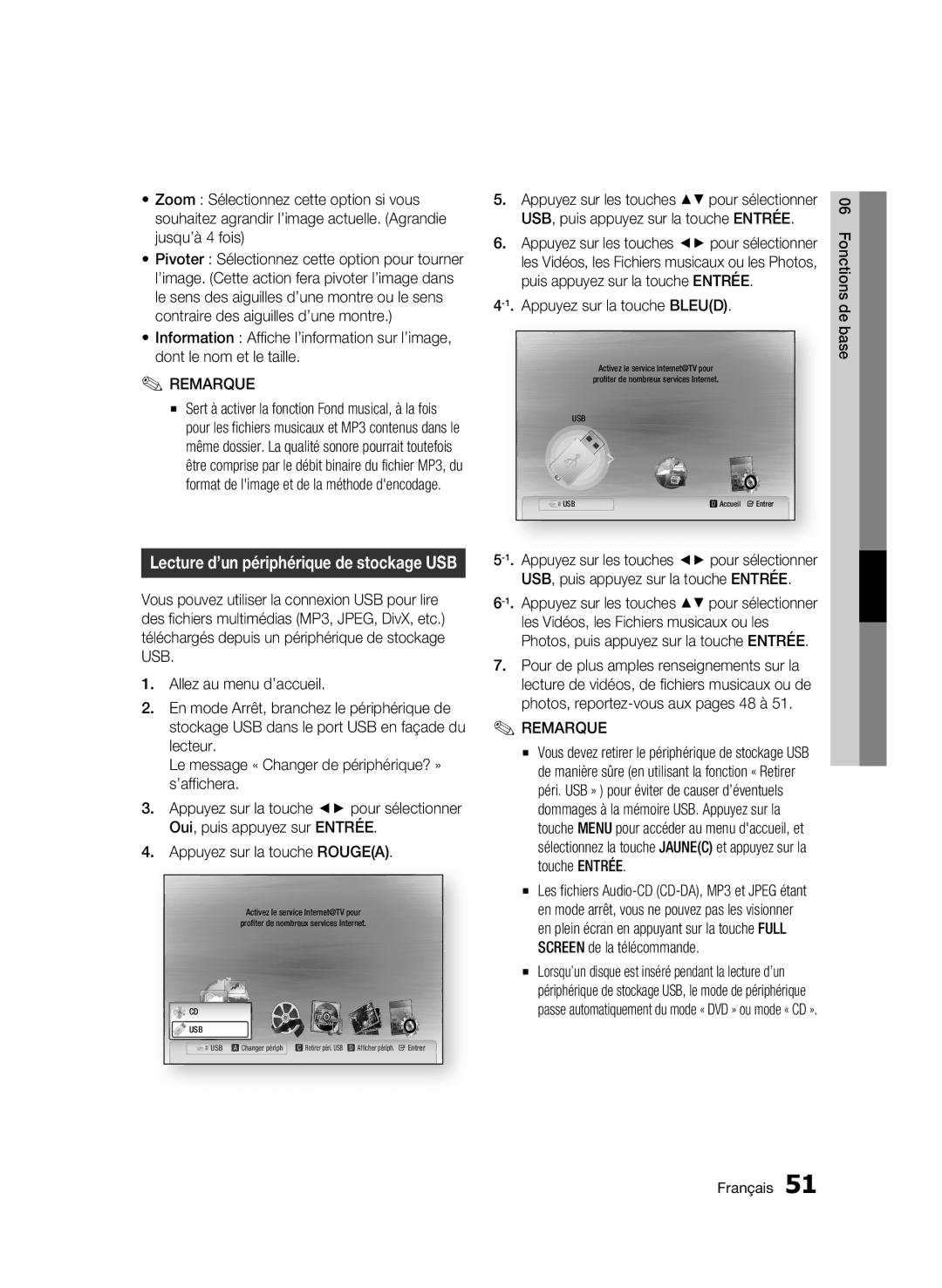 Samsung AK68-01963B-00 user manual Appuyez sur la touche Rougea, Appuyez sur la touche Bleud 