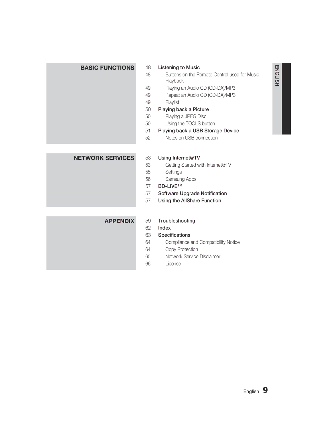 Samsung AK68-01963B-00 user manual Bd-Live 