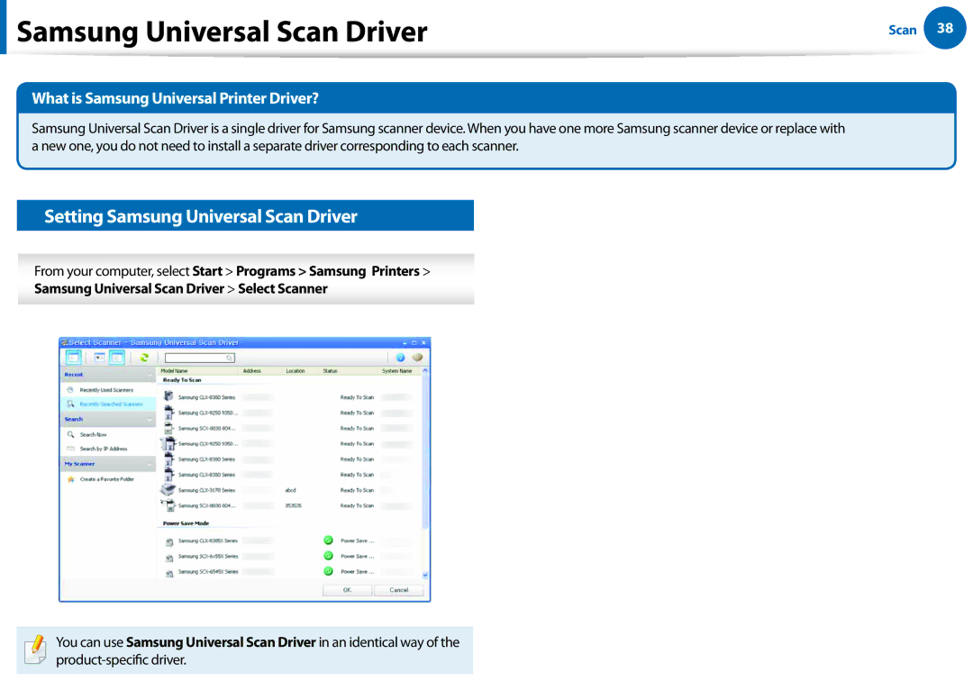 Samsung All in One Printer manual Setting Samsung Universal Scan Driver, What is Samsung Universal Printer Driver? 