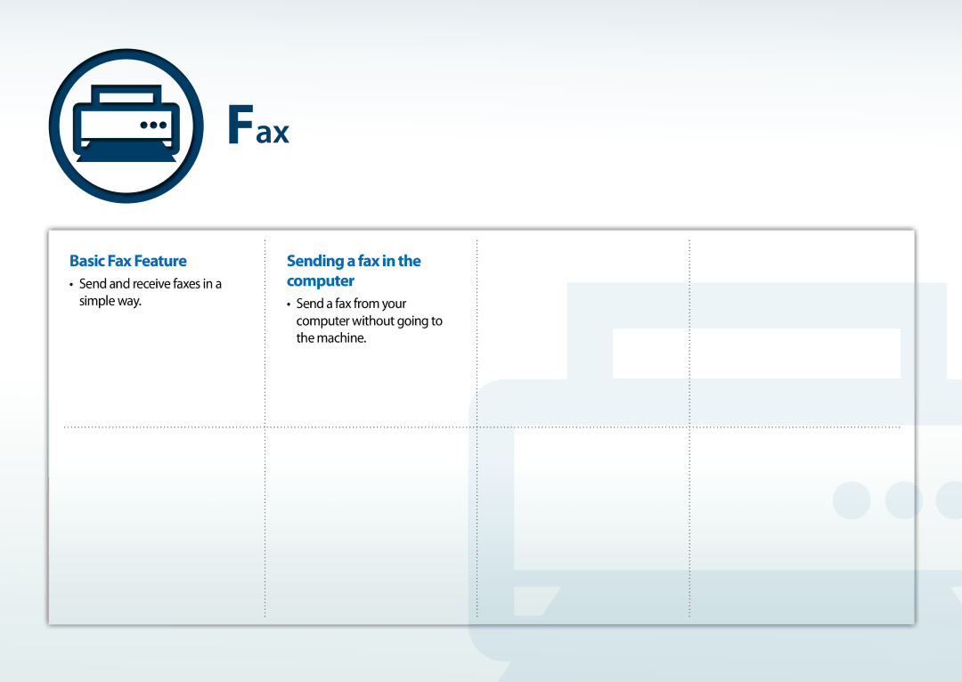 Samsung All in One Printer manual Basic Fax Feature, Sending a fax in the computer 