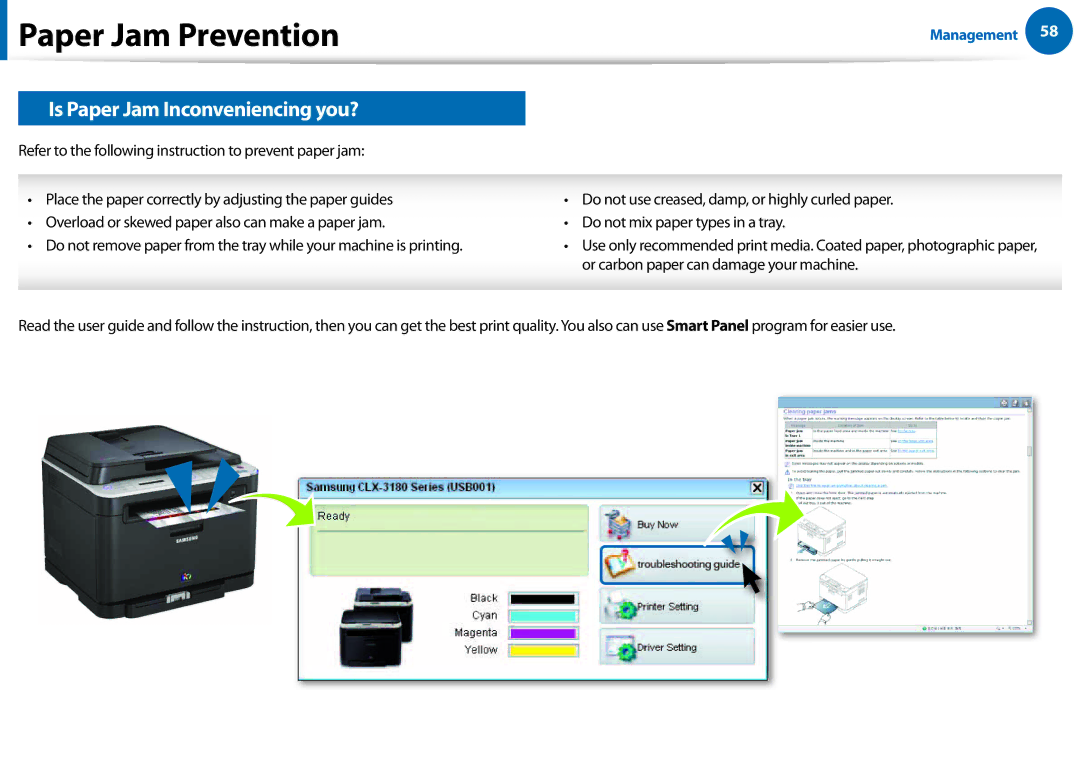 Samsung All in One Printer manual Paper Jam Prevention, Is Paper Jam Inconveniencing you? 