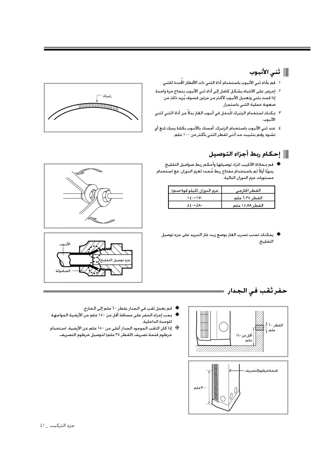 Samsung AP30M0ANUMG, AP30M0ANXSG, AP30M0AXUMG, AP30M0AXXSG رادجلا يف بقث رفح, ةيلاتلا نارودلا مزع تايوتسم, يجرالخا رطقلا 