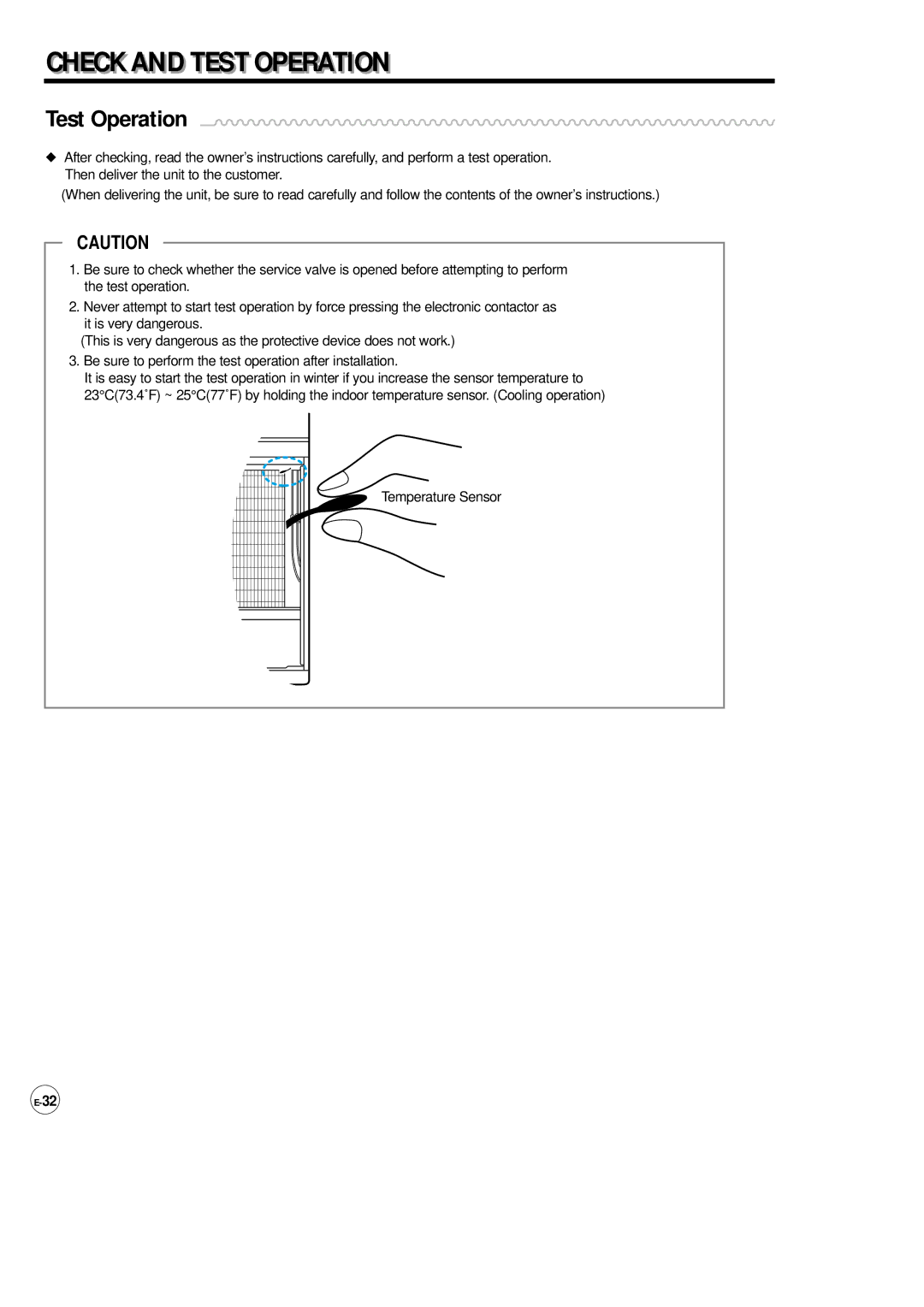 Samsung AP500F installation manual Check and Test Operation 