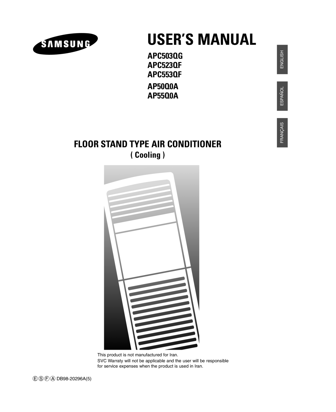 Samsung APC503QG5/AFR, AP50Q0ANHAC, APC503QG/AFR, APC503QG-MID, APC503QG/HAC, APC503QG/XSG manual USER’S Manual 