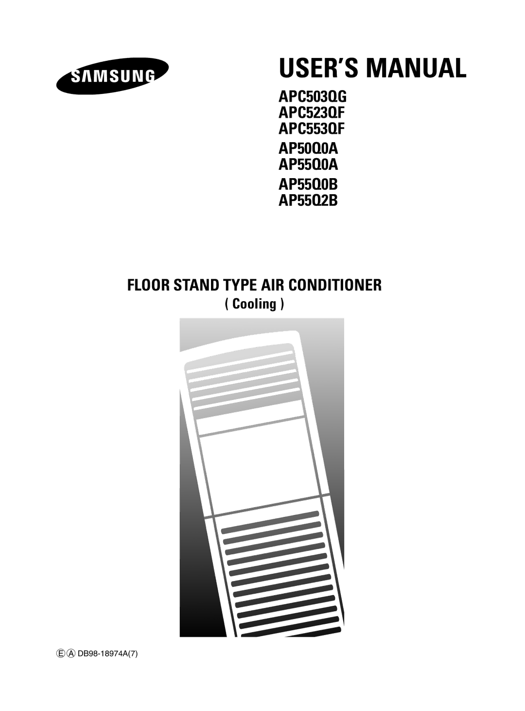 Samsung AP55Q2BNUMG manual USER’S Manual 