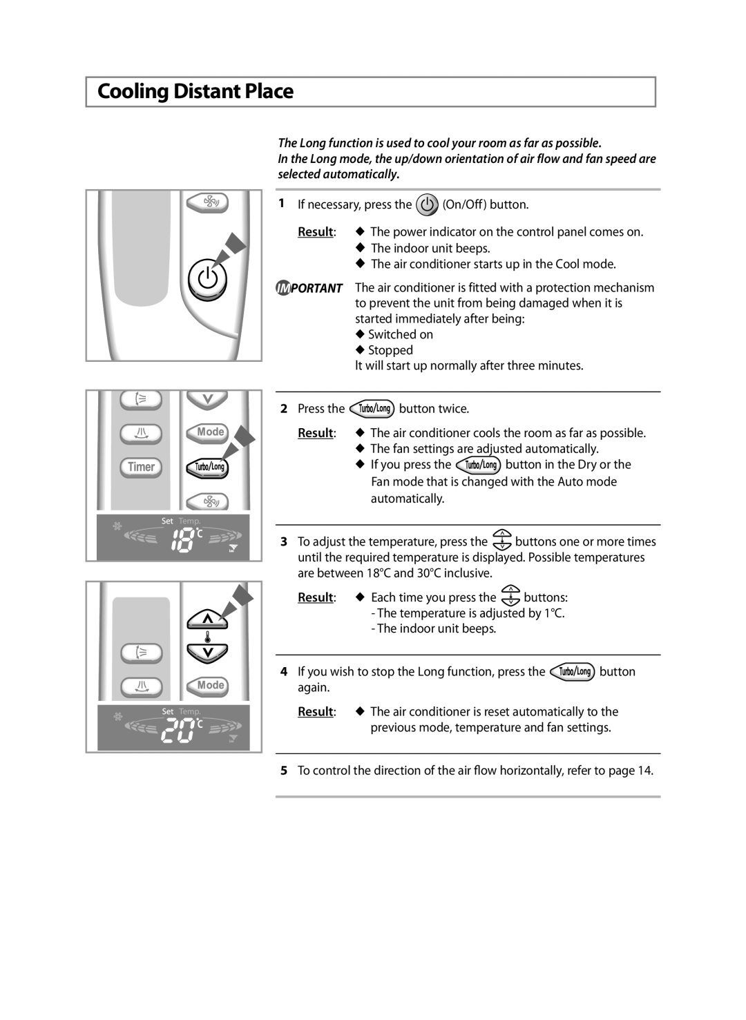 Samsung AP55Q2DNUMG, AP50Q0CNAFR manual Cooling Distant Place 