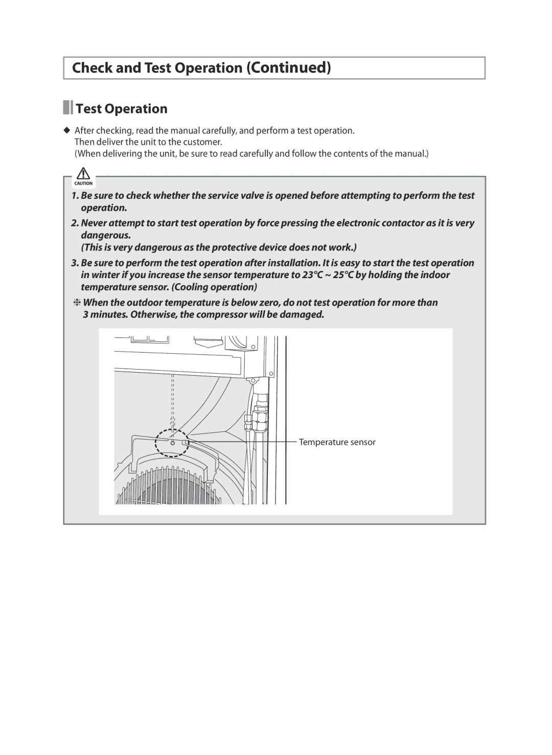 Samsung AP55Q2DNUMG, AP50Q0CNAFR manual Test Operation 