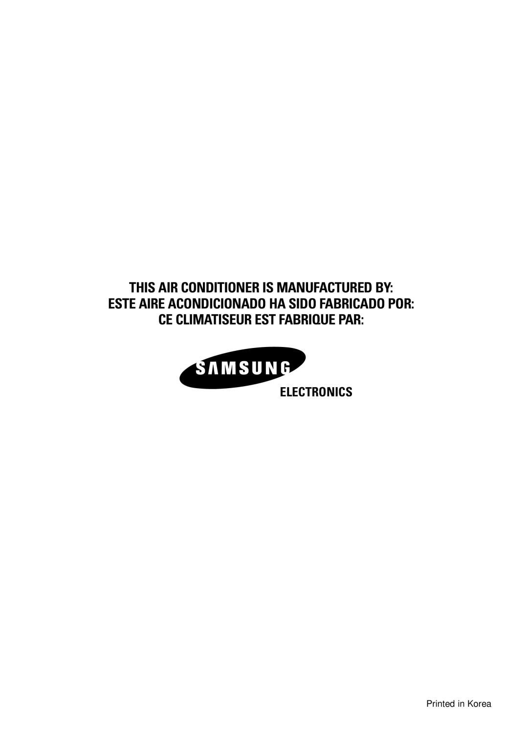 Samsung APC3270B/UMG manual Electronics 