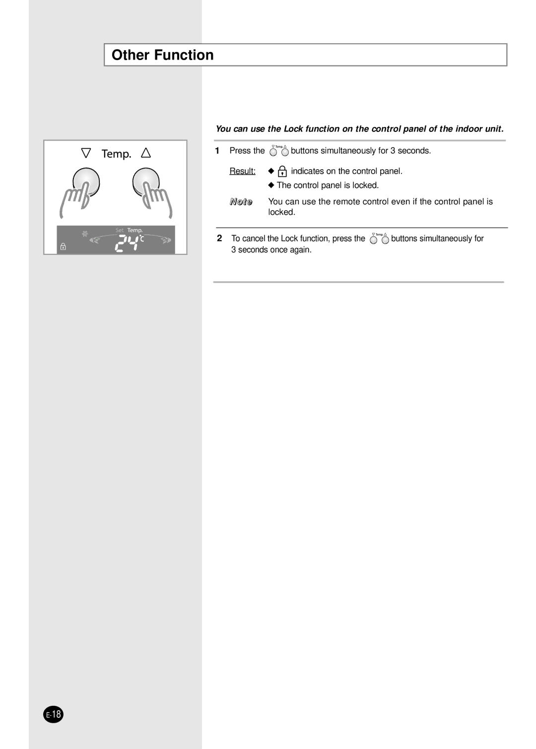 Samsung APH503QG/HAC, APH503QG-MID, APH503QG/XSG, APH503QG/AFR, APH503QG/XFO manual Other Function 