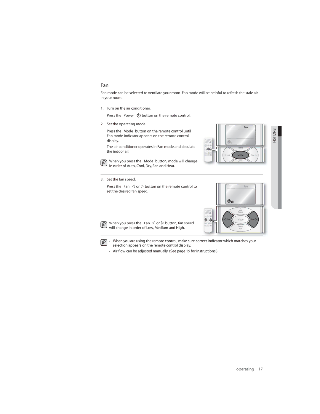 Samsung AQ07RMXSER, AQ09CLXSER, AQ12ULXSER, AQ07CMXSER, AQ12ULNSER, AQ09RLNSER, AQ09RLXSER, AQ07CMNSER, AQ07RLXSER, AQ07CLNSER Fan 