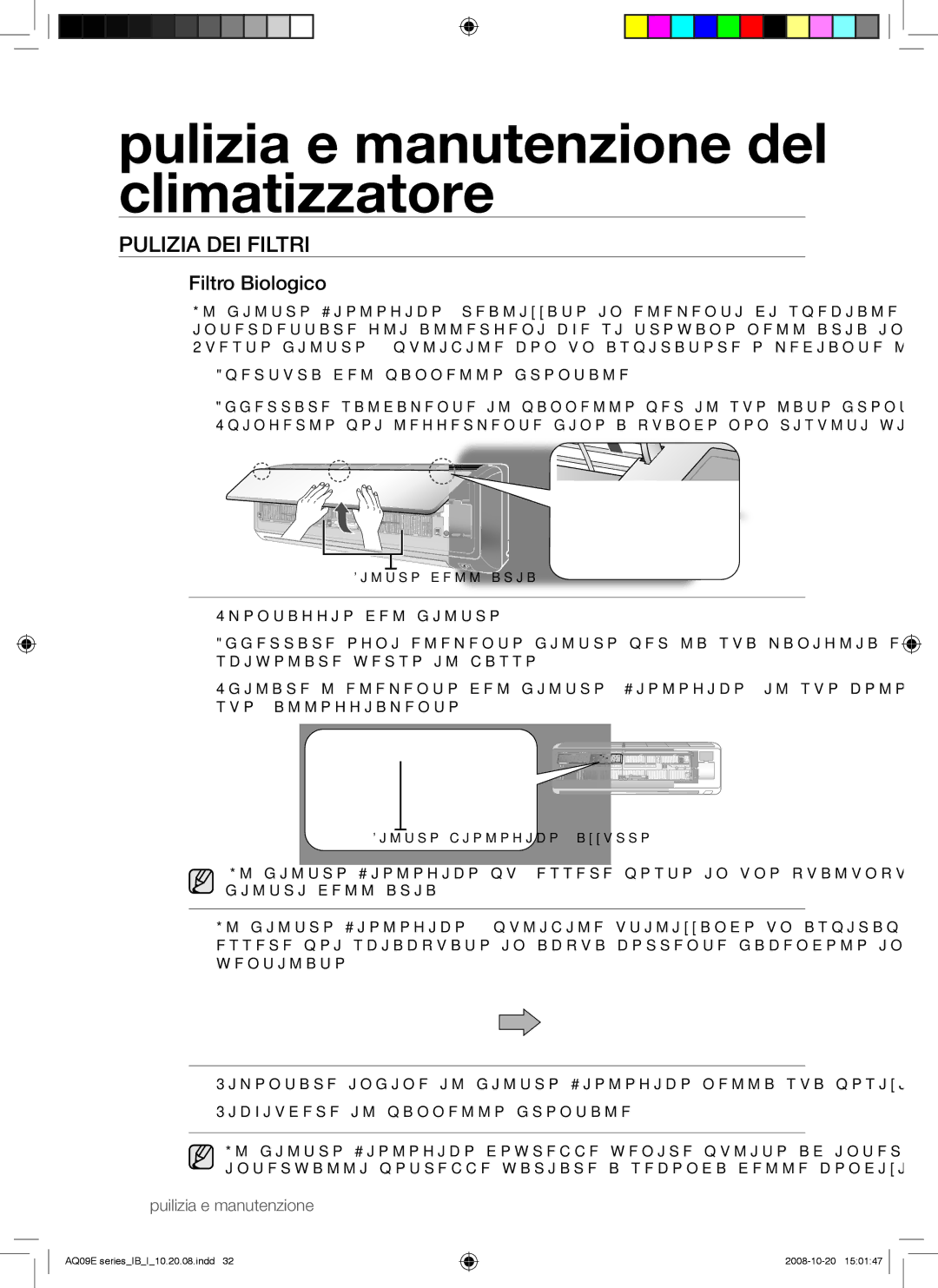 Samsung AQ09EWAX, AQ09EWAN manual Filtro Biologico 