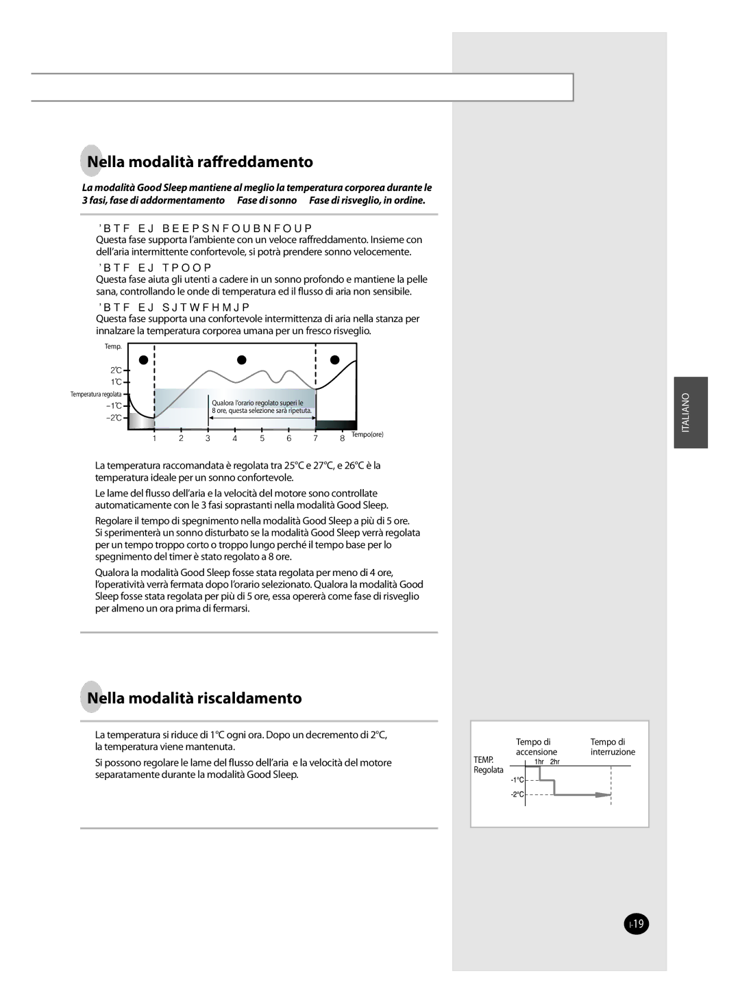 Samsung AQ09FAN, AQ24FAN, AQ12FAN, AQ18FAN, AQ12FBN, AQ12FBX manual Nella modalità raﬀreddamento 