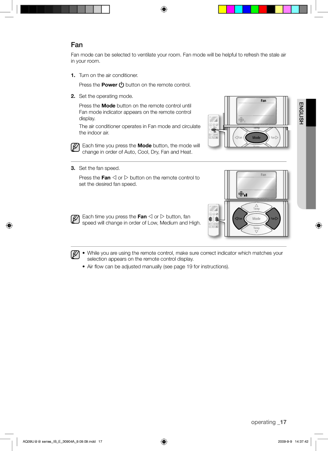 Samsung AQ09ESANMID, AQ09UUANMID, AQ24UUAXMID, AQ12UUANMID, AQ24UUANMID, AQ18UUAXMID, AQ18UUANMID, AQ09UUAXMID, AQ12UUAXMID Fan 