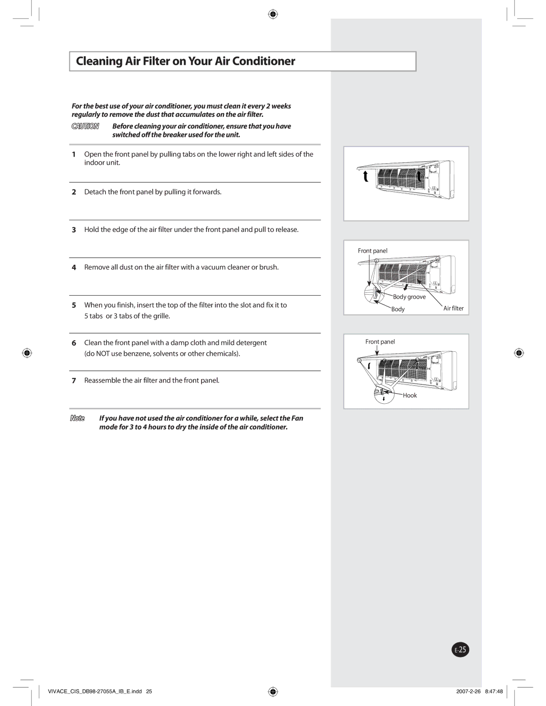 Samsung AQ09VBLNSER, AQ09VBLXSER manual $MfbojohJsJmufsPoPvsJs$Poejujpofs, TxjudifePggUifCsfblfsVtfeGpsUifVoju 