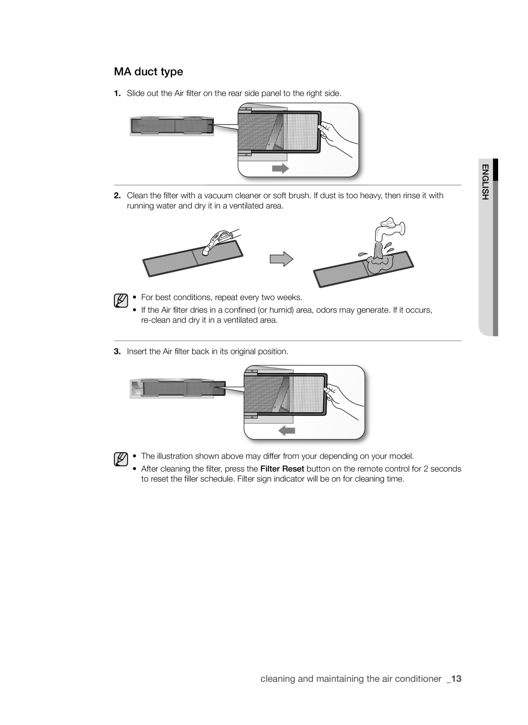 Samsung AQ12FCXMID, AQ12FCXSER, AQ18FEXSER manual MA duct type 