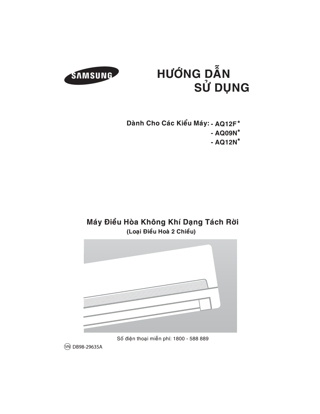 Samsung AQ12FLXXSV, AQ12FLNXSV manual 