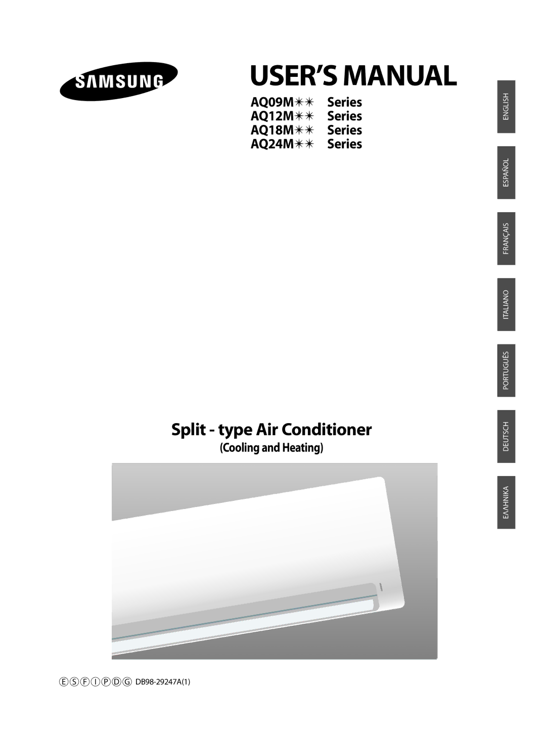 Samsung AQ12MSDN, AQ12MSDX manual Cooling and Heating, F I P D G DB98-29247A1 