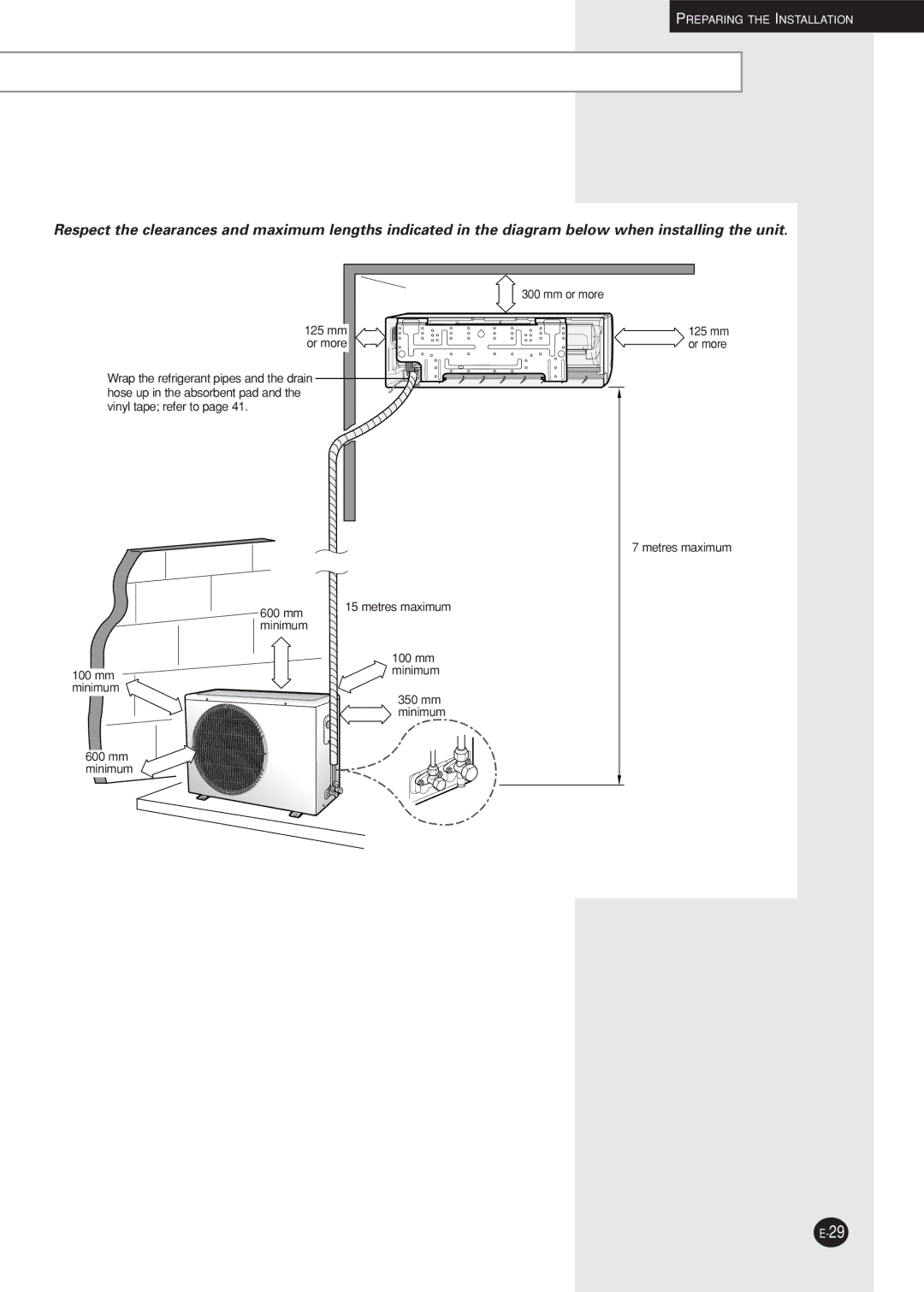 Samsung AQ12NBMD2/XSV, AQ12NBMDXSV manual Mm or more 