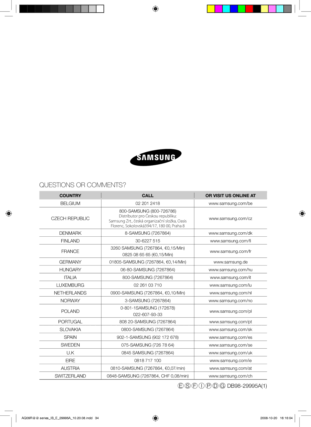 Samsung AQ12CANSER, AQ12UGAX, AQ18UGAN, AQ12UGBX, AQ24UGAN, AQ24UGAX, AQ12UGBN, AQ09UGBN, AQ09RGAX manual Questions or COMMENTS? 