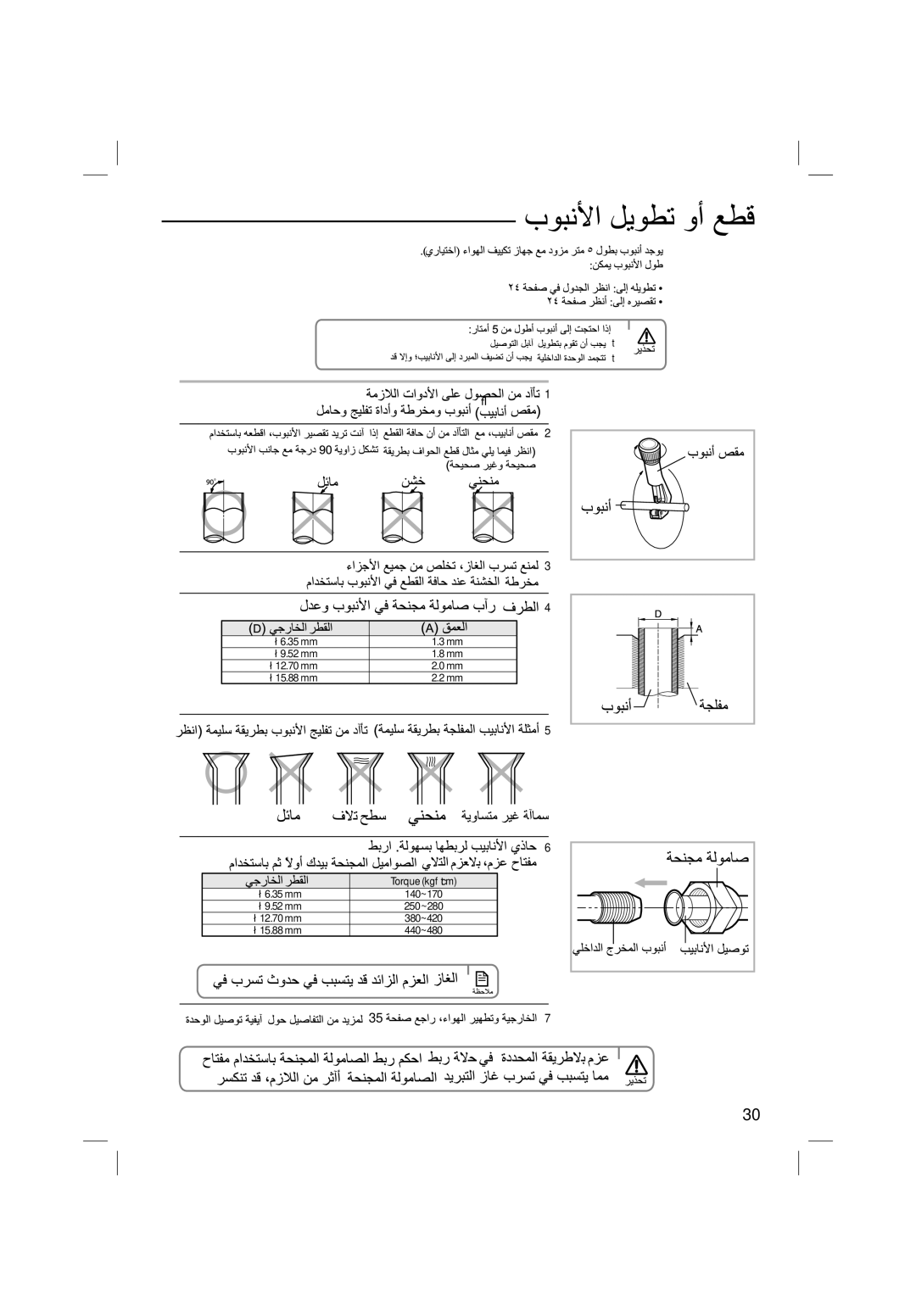 Samsung AS19UGPSGE, AQ12UUPXSG, AQ24UUQXSG, AS18UUPNUMG, AS19UGPXSGE, AS24UUPNUMG, AS12UUPNXSG, AS12UUPXSG manual Torque kgfcm 