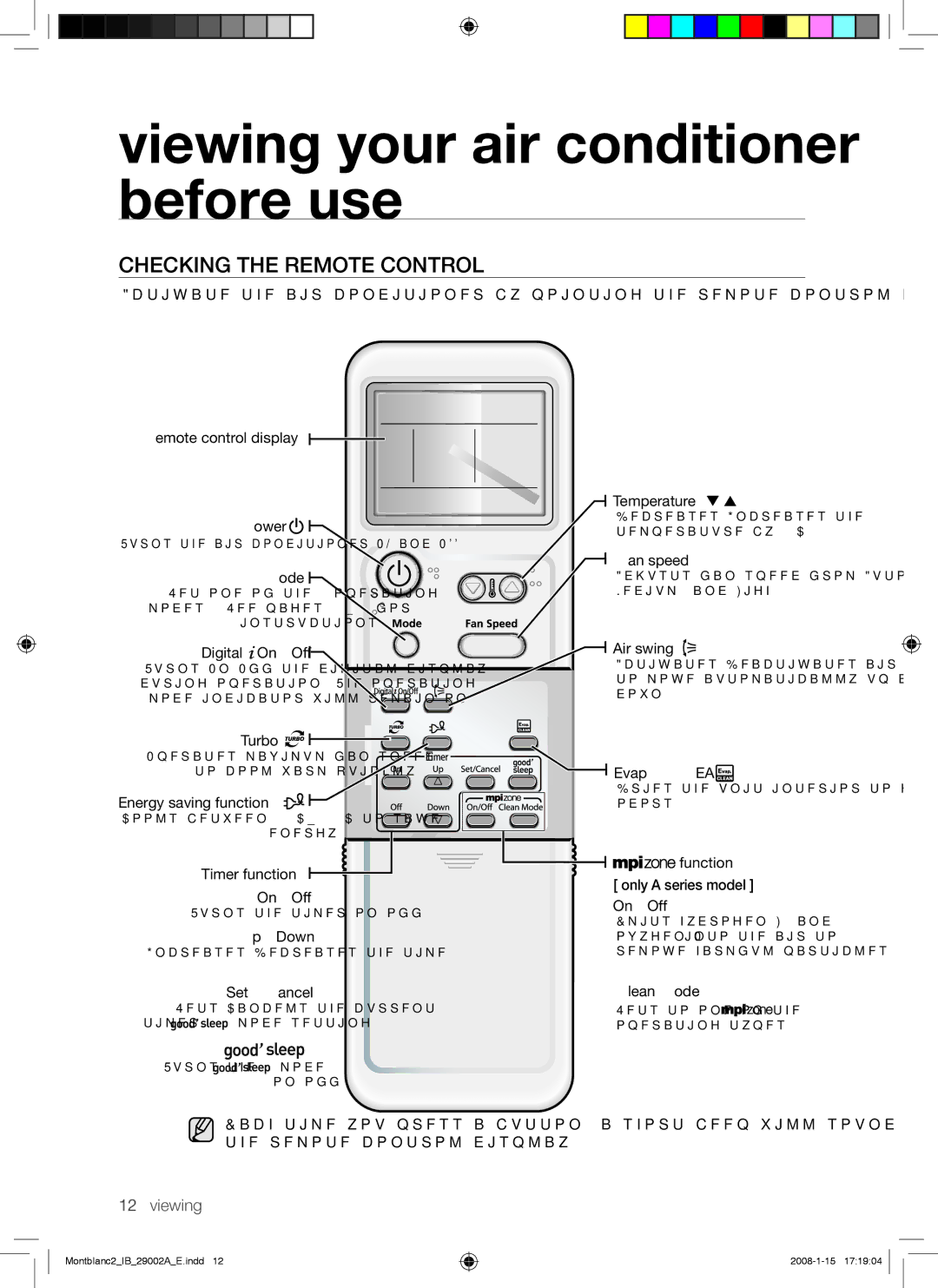 Samsung AQ24AWAXSER, AQ18AWAXSER, AQ18AWANSER, AQ24AWANSER manual Checking the Remote Control, Digital On/Off 