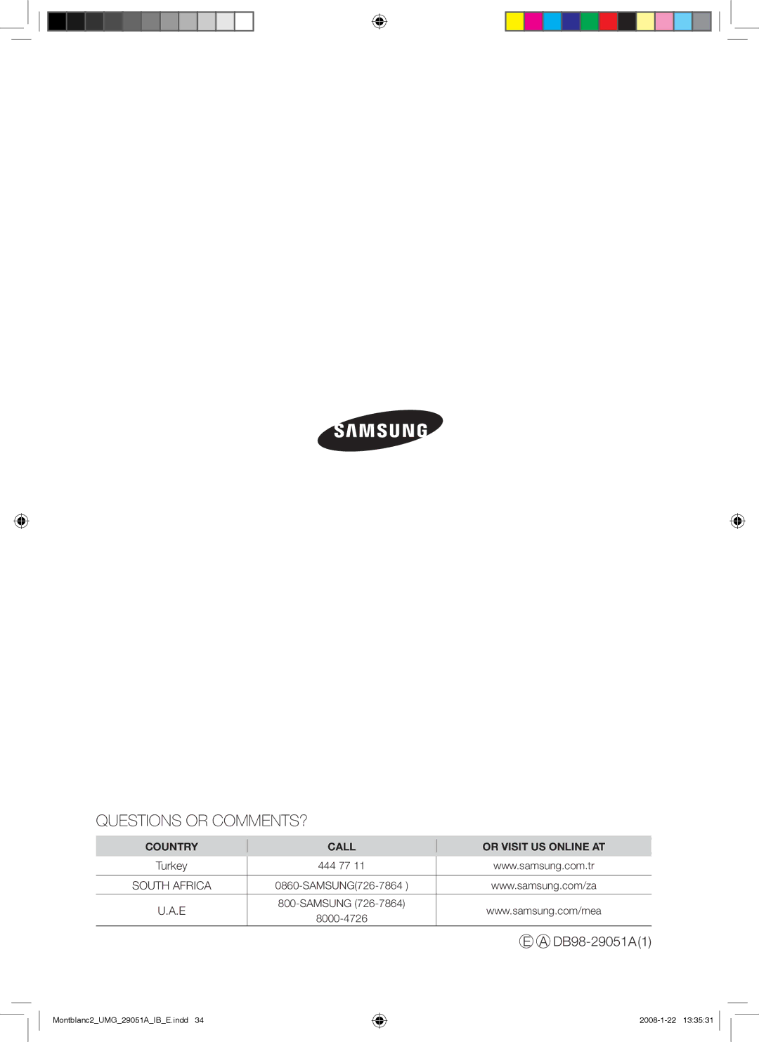 Samsung AQ18DWAXMID, AQ18DWAUMG, AS24DWANMID, AS24DWAXUMG, AS24DWAXXSG, AS18DWAMID, AS18DWANXSG manual Questions or COMMENTS? 