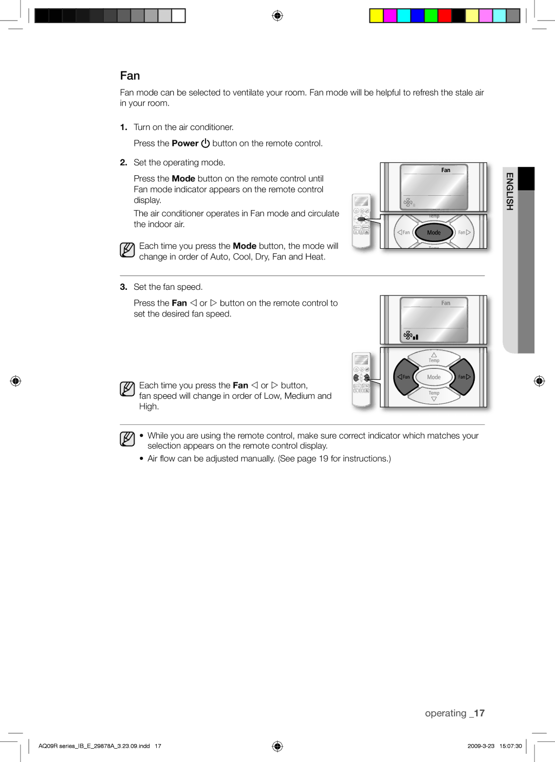 Samsung AQ12CAXSER, AQ24UANSER, AQ12CANSER, AQ12UAXSER, AQ18CANSER, AQ24CAXSER, AQ18UANSER, AQ12UANSER, AQ18CAXSER, AQ24UAXSER Fan 