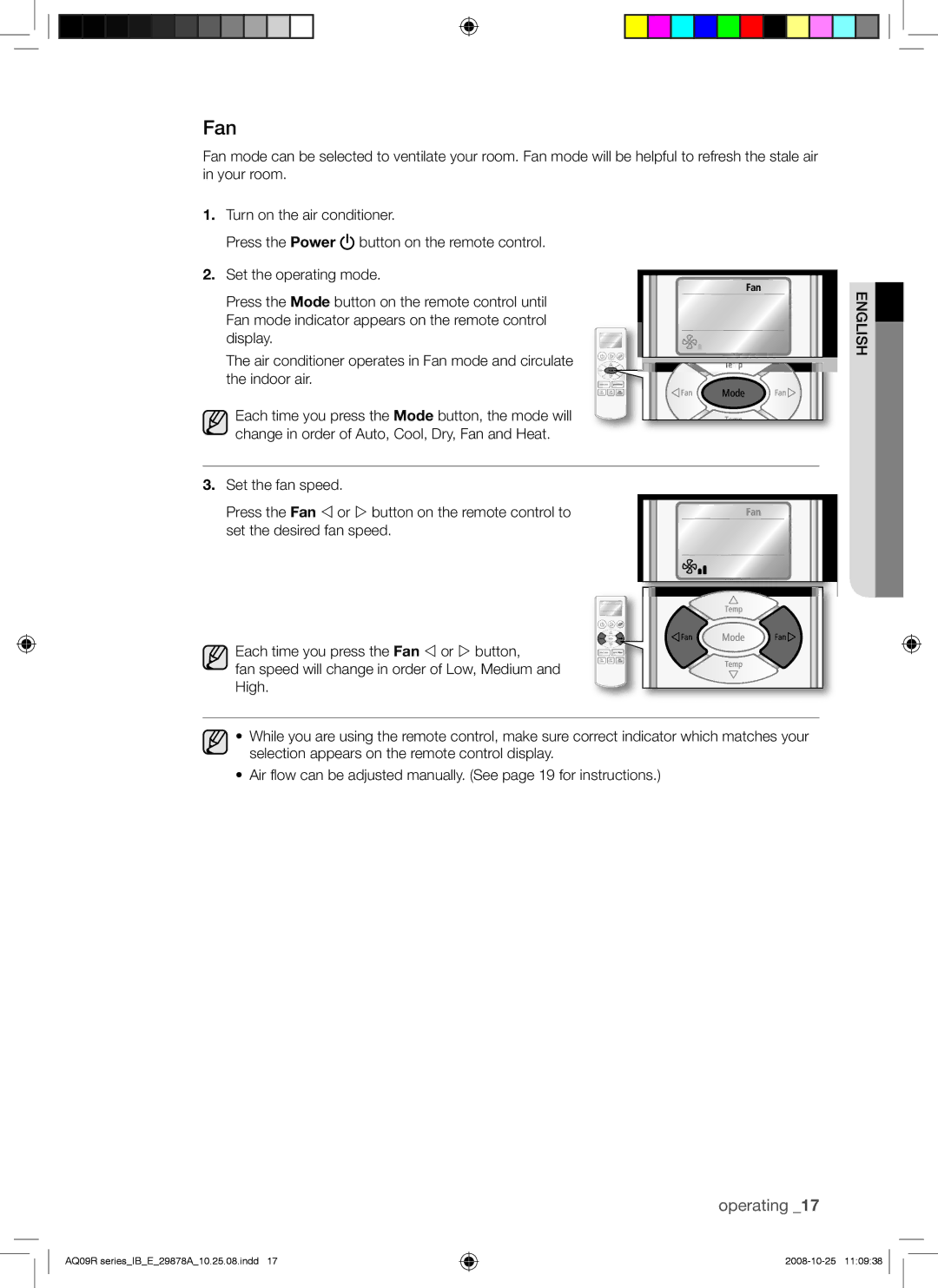 Samsung AQ12CAXSER, AQ24UANSER, AQ12CANSER, AQ12UAXSER, AQ18CANSER, AQ24CAXSER, AQ18UANSER, AQ12UANSER, AQ18CAXSER, AQ24UAXSER Fan 