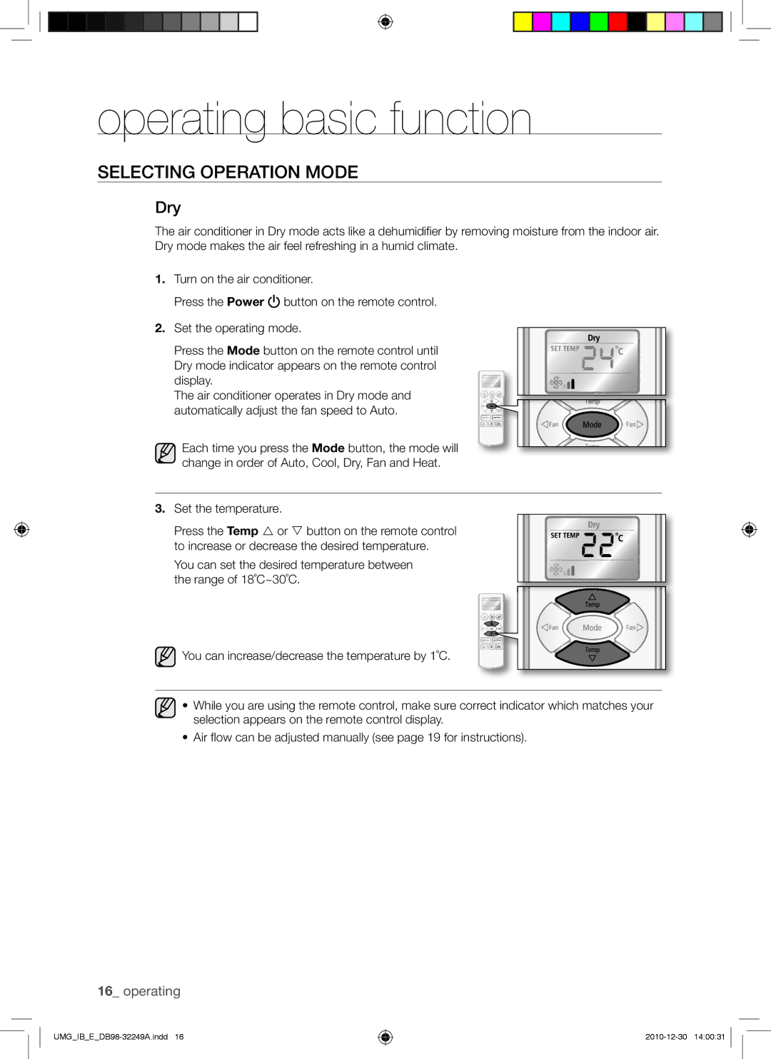 Samsung AQ36UGAXUMG, AQ36UGANUMG, AQ30UGANUMG, AQ30UGAXUMG manual Dry 