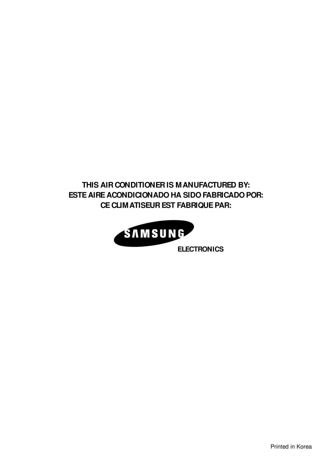 Samsung AQT18P0GE-HAC, AQT18P0GB/UMG, AQT24P6GB/UMG manual Electronics 