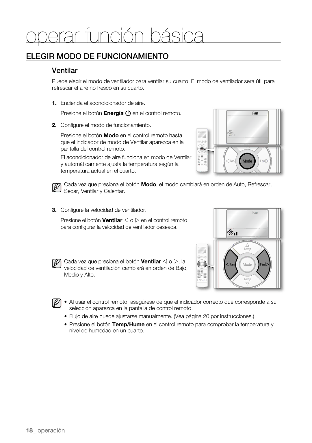 Samsung AQV12ABBX, AQV09AWBN, AQV09ABBX, AQV12AWBN, AQV12EWAN, AQV12ABBN, AQV18UGAN, AQV12AWBX, AQV09AWBX, AQV09ABBN manual Ventilar 