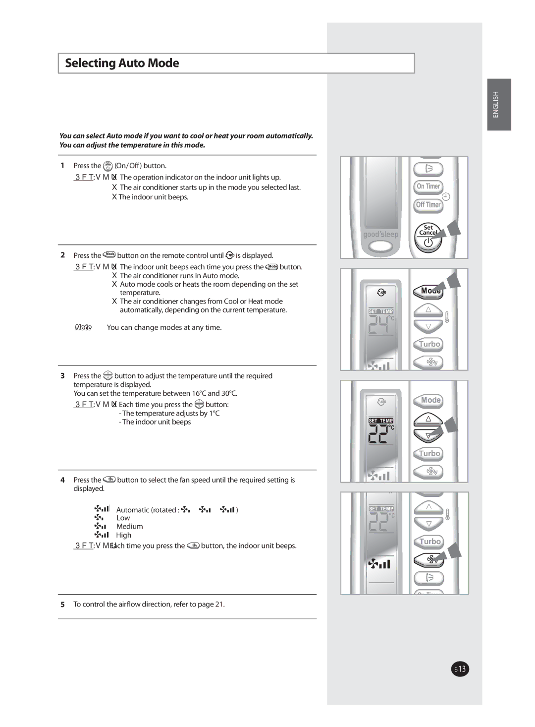 Samsung AQV24FAN, AQV09FAN, AQV18FAN, AQV09FAX, AQV12FAX, AQV18FAX, AQV12FAN, AQV24FAX manual Selecting Auto Mode, Result 