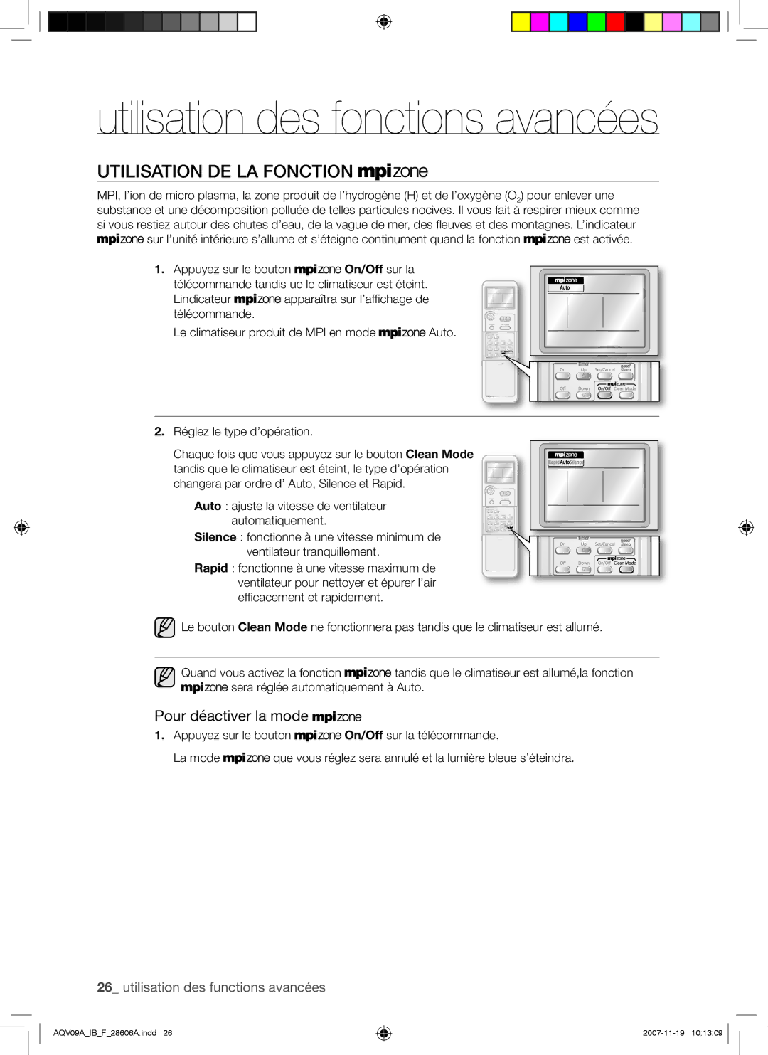 Samsung AQV12AWAX, AQV09VBCNKCV, AQV09AWAX, AQV09ABAX, AQV12AWAN, AQV12ABAX, AQV09AWAN, AQV12VBCX Utilisation DE LA Fonction 