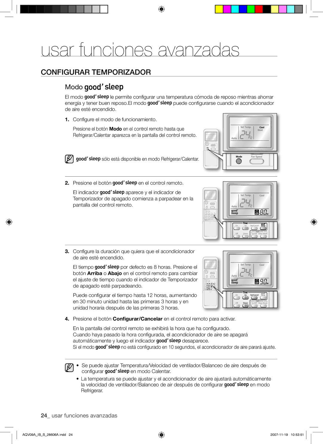 Samsung AQV09VBCN, AQV12AWAX, AQV09AWAX, AQV12AWAN, AQV12ABAX, AQV09AWAN, AQV12VBCX, AQV12VBCN, AQV12ABAN manual Modo 