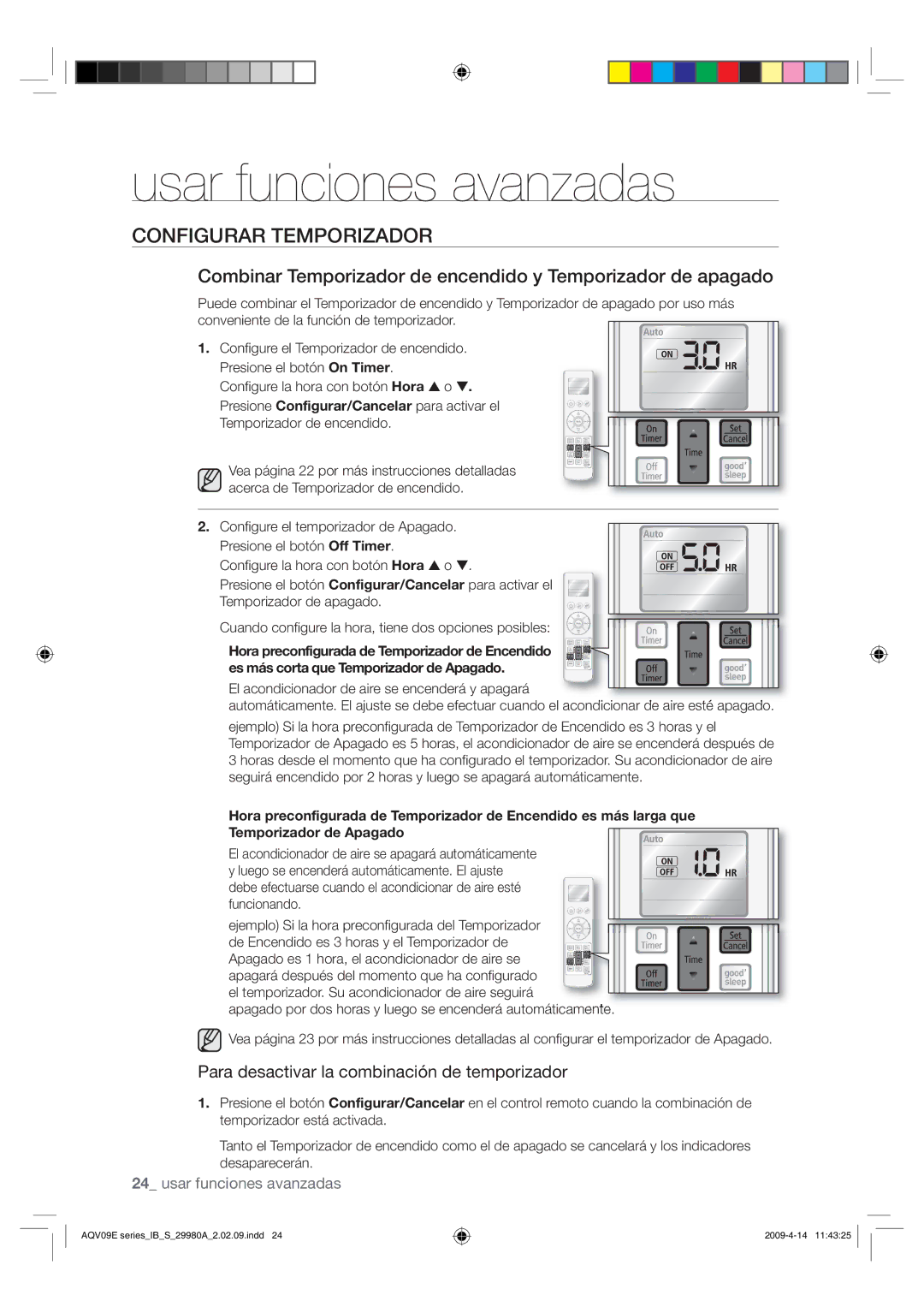 Samsung AQV24EWAX, AQV12EWAN 1BSBEFTBDUJWBSMBDPNCJOBDJØOEFUFNQPSJBEPS, DpowfojfoufEfMbGvodjøoEfUfnqpsjbeps 