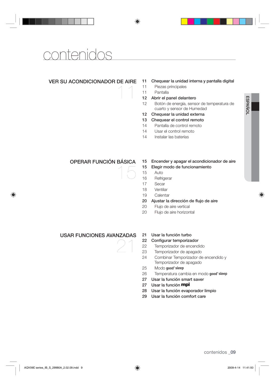 Samsung AQV12EWAN manual  1BOUBMMB  CSJSFMQBOFMEFMBOUFSP,  *OtubmbsMbtCbufsóbt,  MvkpEfBjsfIpsjpoubm 