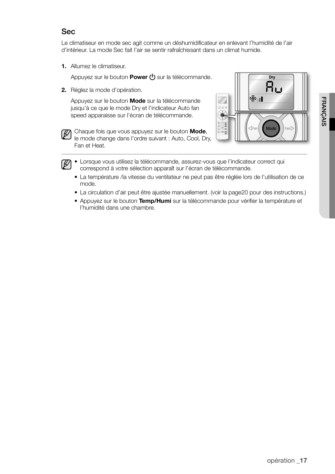 Samsung AQV09VBEX, AQV12FKX, AQV09EWCX, AQV12EWCN, AQV09EWCN, AQV12EWCX manual Sec 