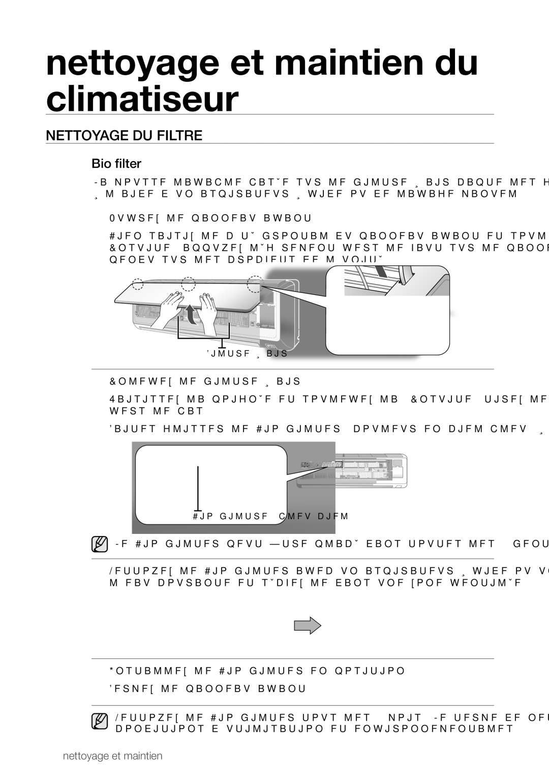 Samsung AQV09EWCX, AQV12FKX, AQV12EWCN, AQV09EWCN, AQV09VBEX, AQV12EWCX manual Bio filter 