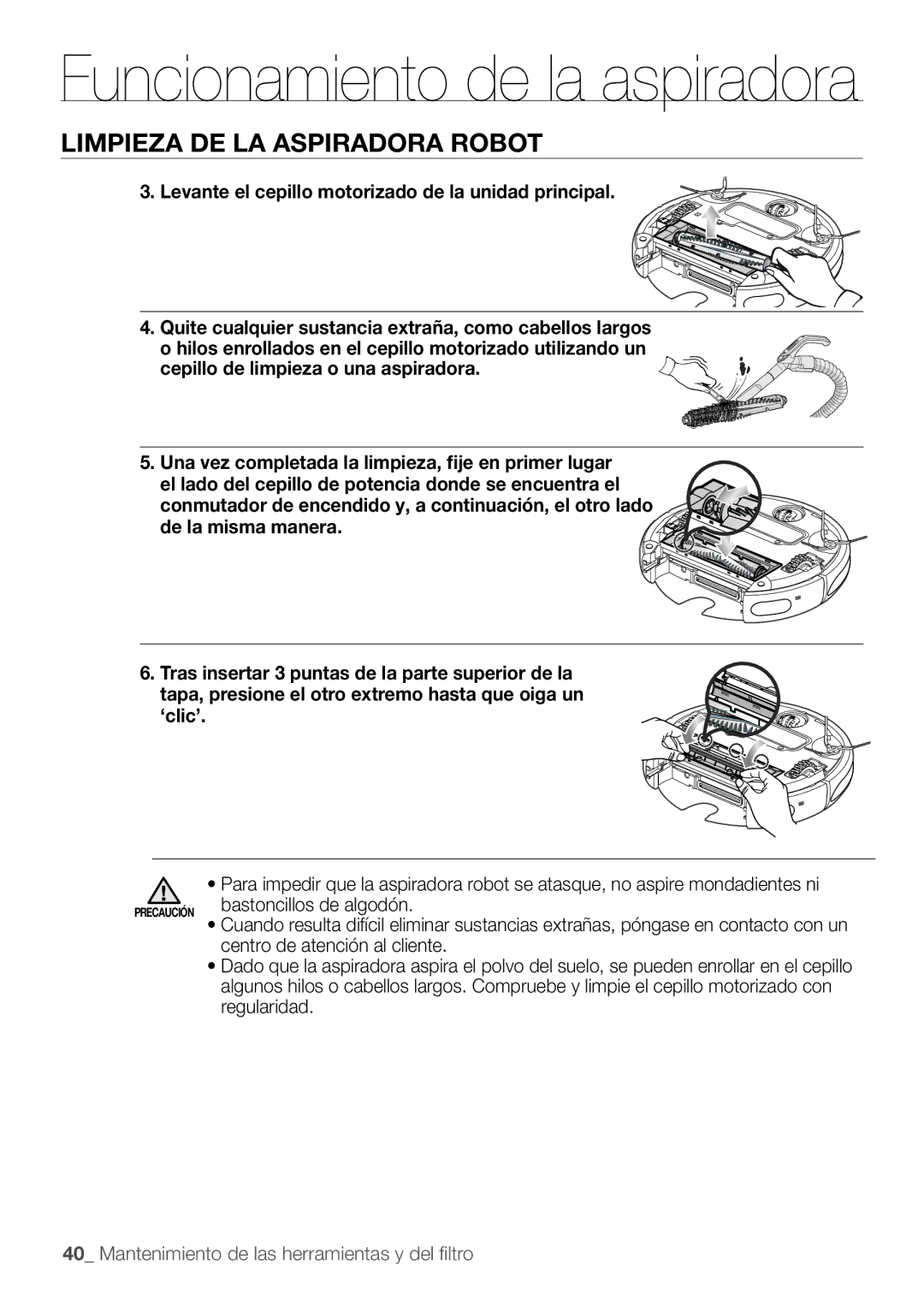 Samsung AQV18KBBN, AQV12KBBX, AQV12KBBN, AQV09KBBN, AQV12YWAN, AQV18KBBX, AQV09YWAX, AQV09YWAN, AQV18YWAX Bastoncillos de algodón 