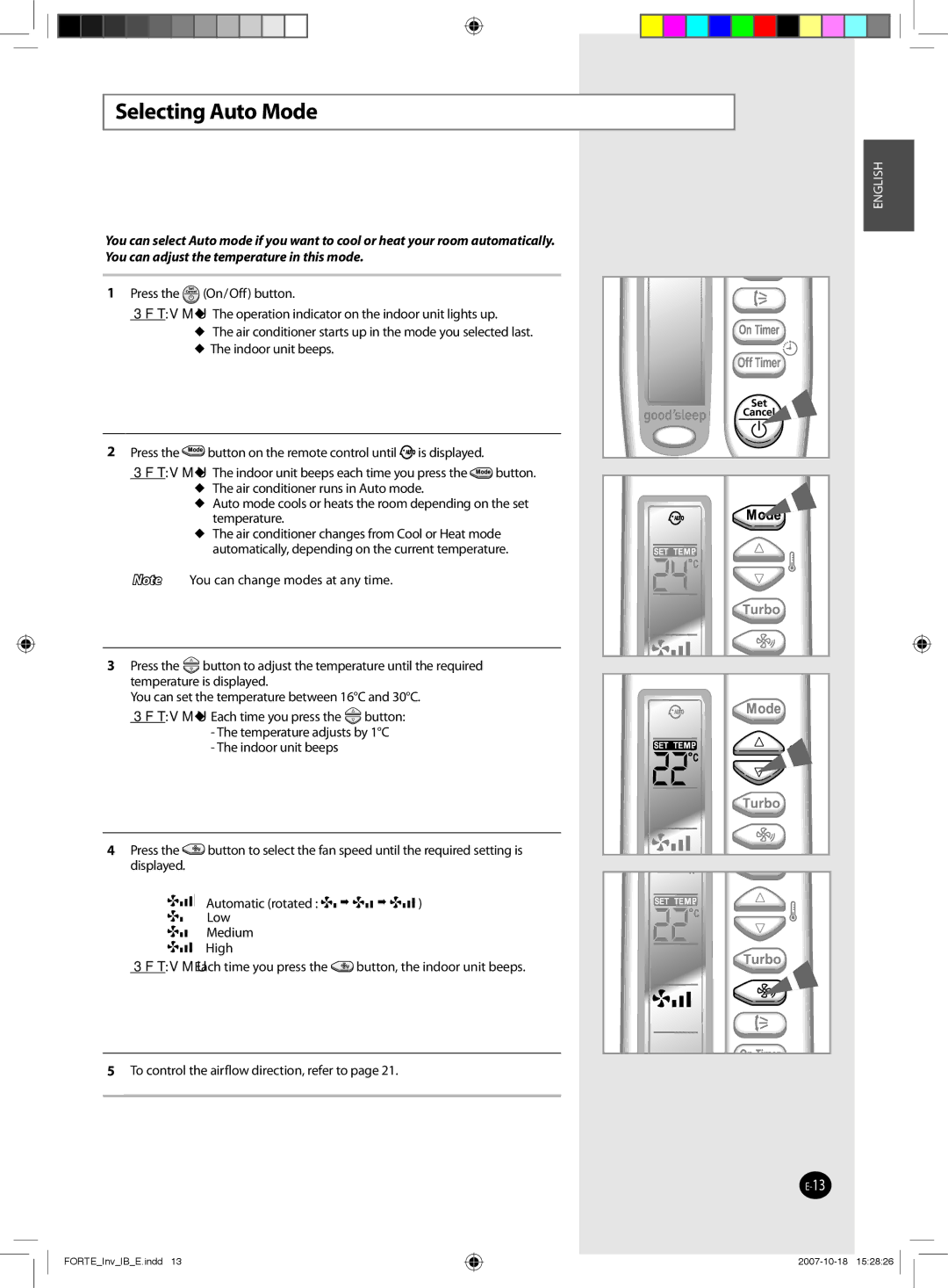 Samsung AQV09FCX, AQV12NSBX, AQV09NSBX, AQV24NSAX, AQV18FAX, AQV12NSBN, AQV12FCN, AQV18NSAN, AQV09FCN Selecting Auto Mode, Result 