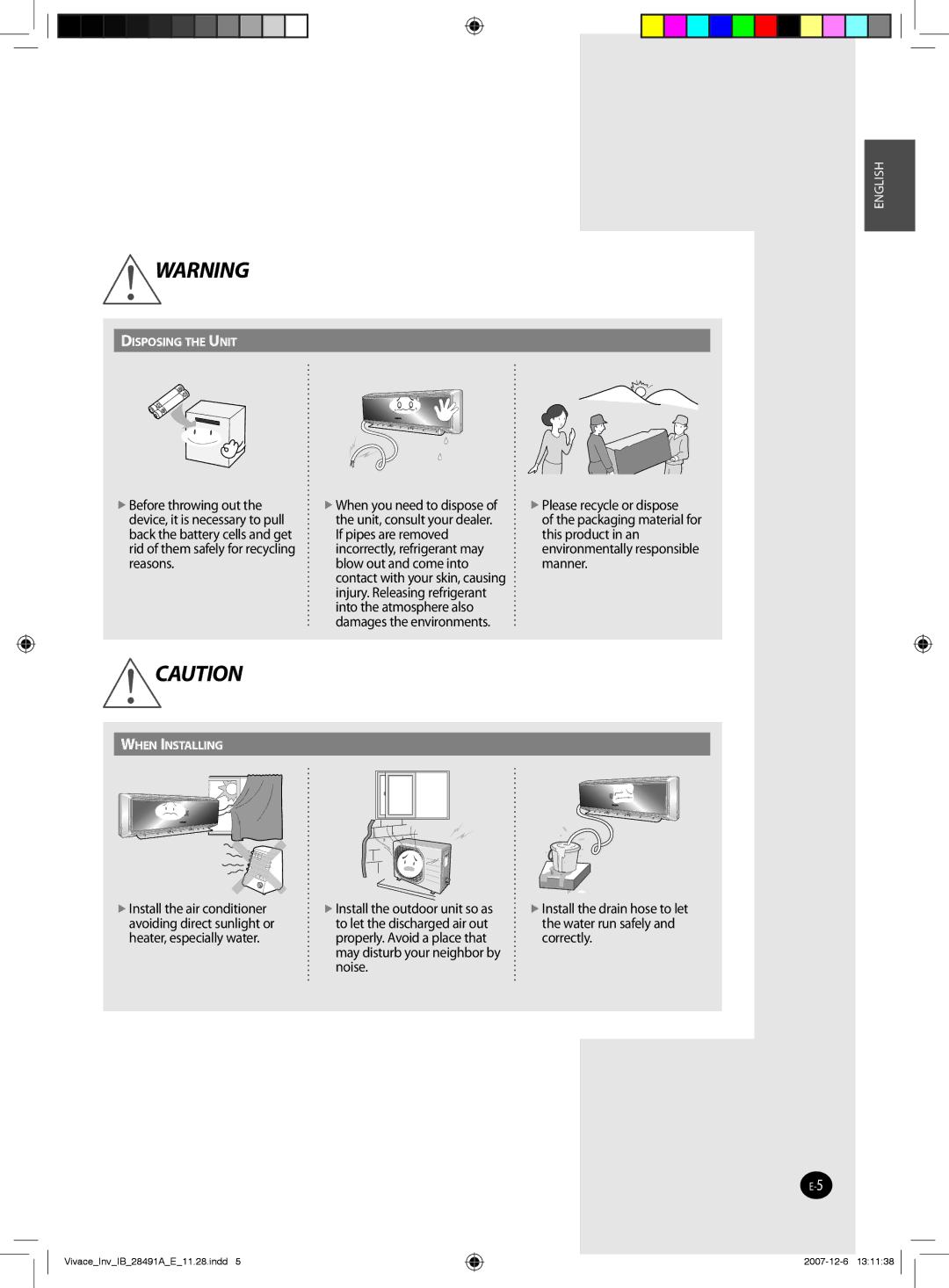 Samsung AQV24VBCX, AQV12VBEN, AQV09VBCNKCV, AQV24VBGN manual Install the outdoor unit so as, To let the discharged air out 