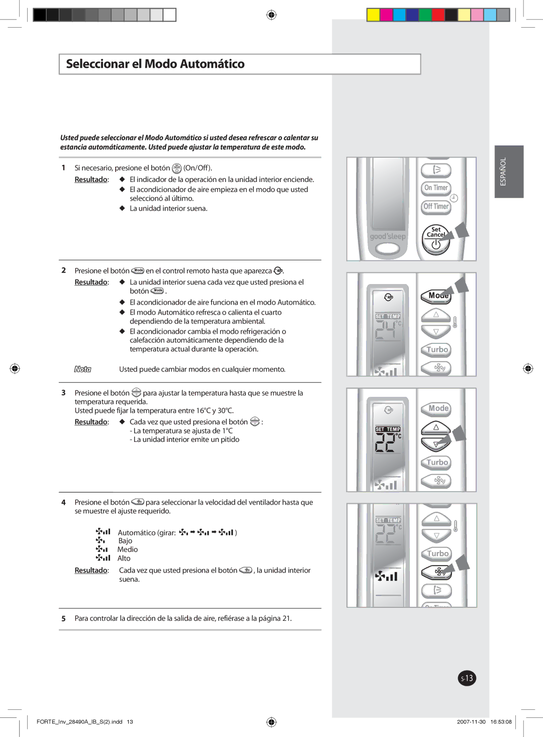 Samsung AQV09NSBN, AQV18FCX, AQV12NSBX, AQV18FCN, AQV09NSAN, AQV09NSBX, AQV24NSAX Seleccionar el Modo Automático, Resultado 