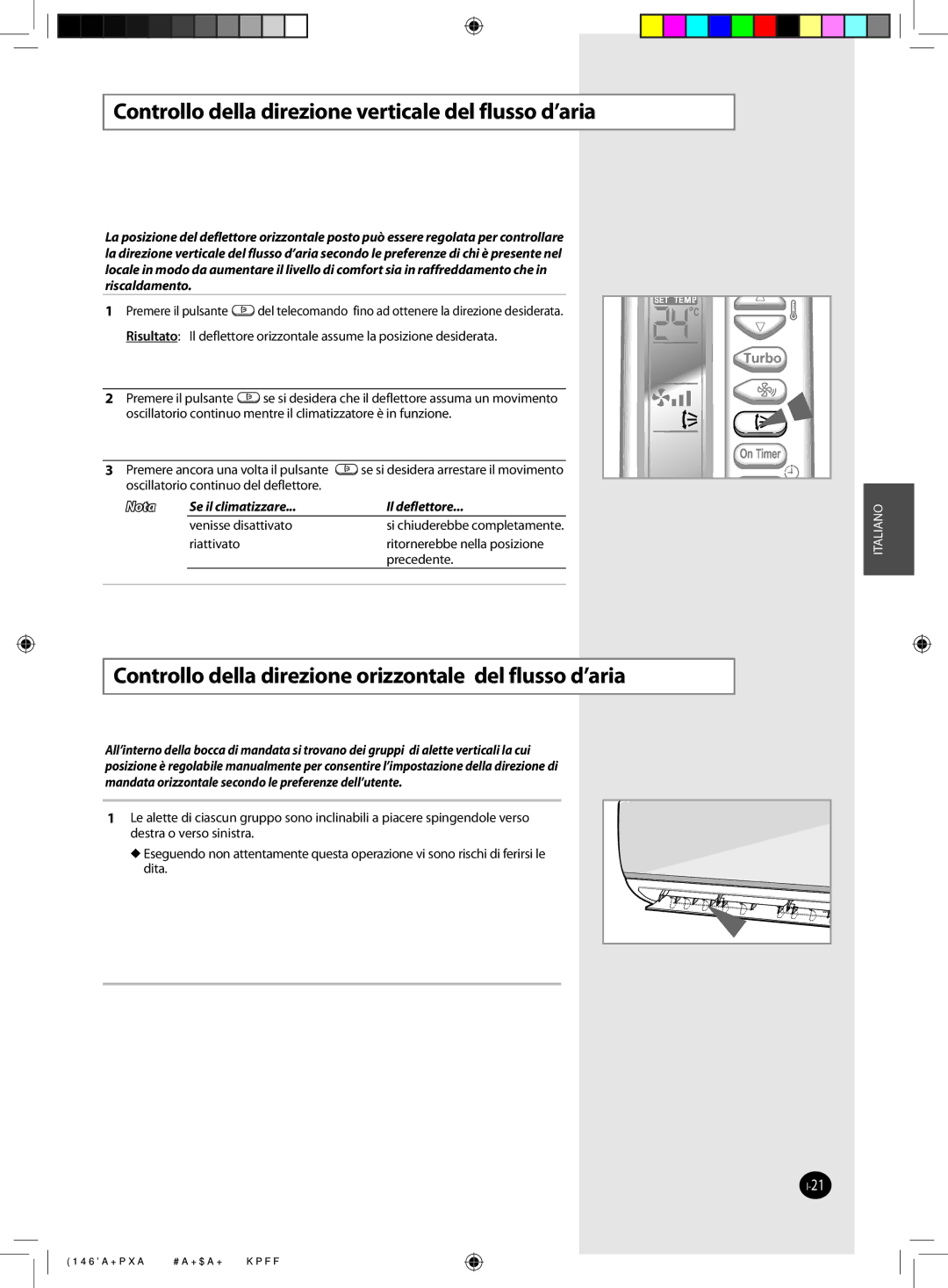 Samsung AQV18FCX, AQV12NSBX, AQV18FCN, AQV09NSAN, AQV09NSBX, AQV24NSAX Controllo della direzione verticale del flusso d’aria 