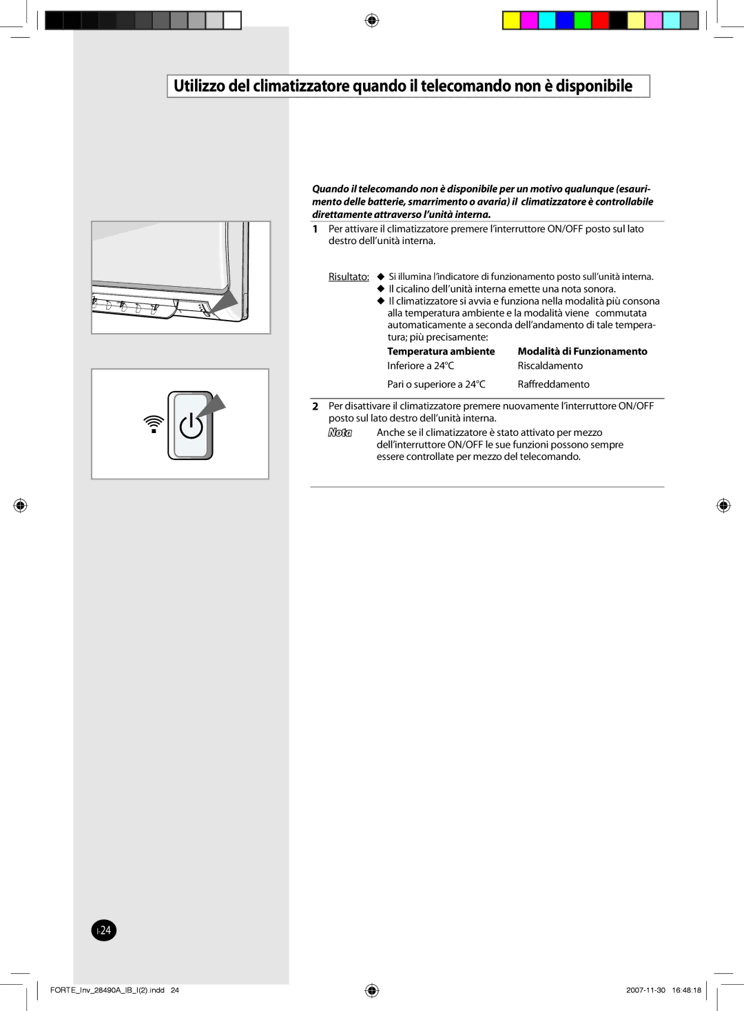 Samsung AQV09NSAN, AQV18FCX, AQV12NSBX, AQV18FCN, AQV09NSBX, AQV24NSAX, AQV24FCX, AQV12NSAX, AQV12NSBN manual Temperatura ambiente 